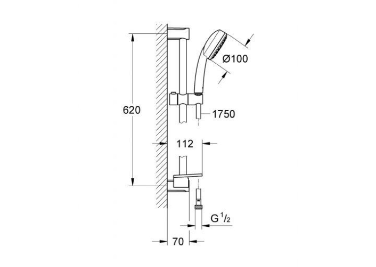 Душевой набор Grohe New Tempesta Cosmopolitan 100, 26083002
