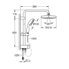 Душовий гарнітур з перемикачем Grohe New Tempesta System 210, 26381001