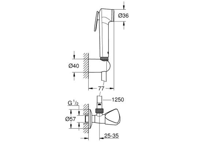 Гігієнічний душ GROHE Tempesta-F Trigger Spray 30 27514001
