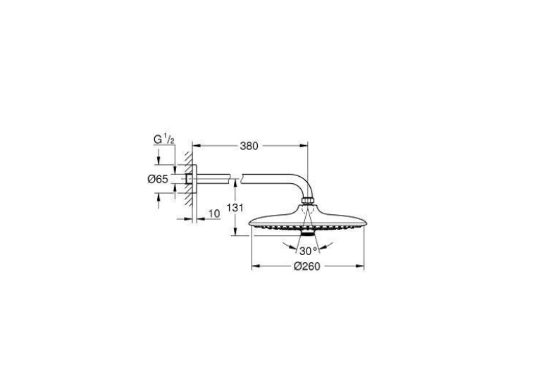 Верхній душ Grohe Euphoria 260, 26458000