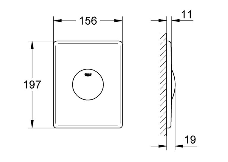 Кнопка смыва Grohe SKATE 37547SH0