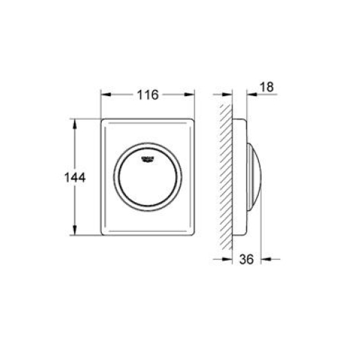Кнопка смыва Grohe SKATE 38595SH0