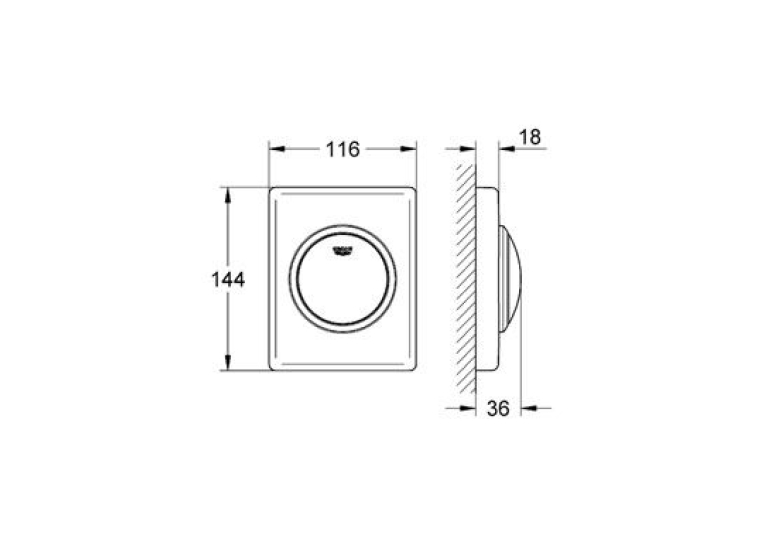 Кнопка смыва Grohe SKATE 38595SH0