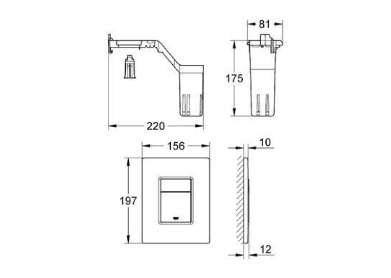 Клавіша змиву Grohe Skate Cosmopolitan Fresh 38805000