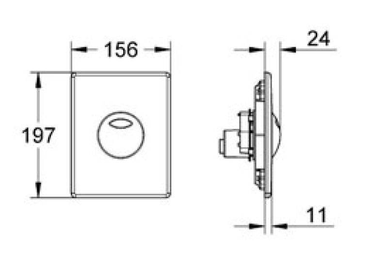 Кнопка змиву Grohe Skate 38862SD0 Сталь