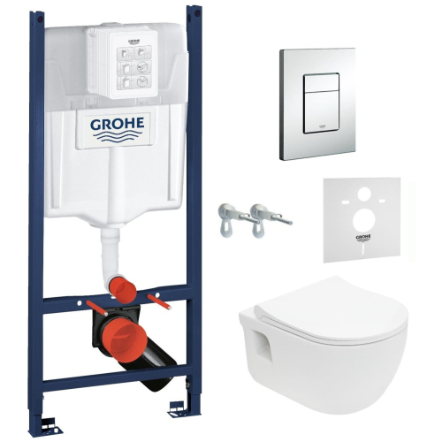 Комплект: Інсталяція GROHE Rapid SL 3884000G + унітаз VOLLE Altea Rimless 13-64-267 + сидіння Slim Soft Close +37131000