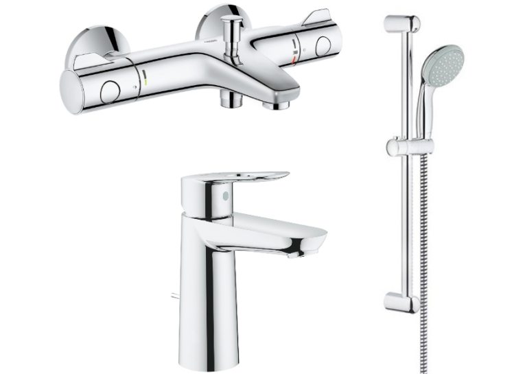 Набір змішувачів для ванної GROHE BauLoop + Grohtherm 34550TM