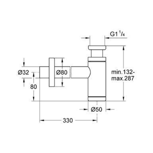 Сифон для раковины 1 1/4" Grohe хром, 28912000
