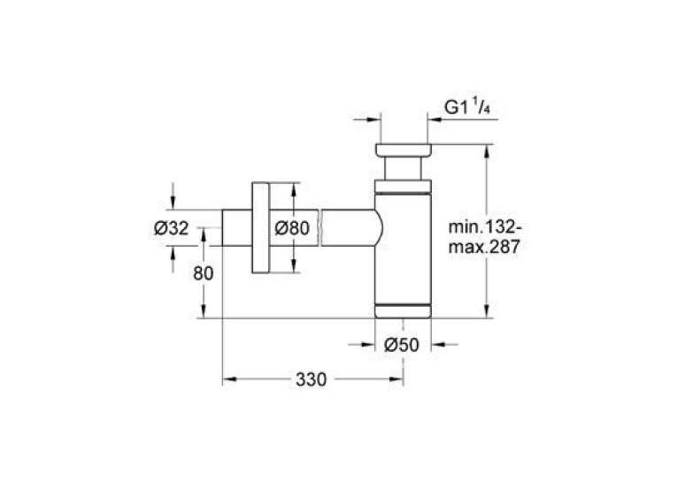 Сифон для раковини 1 1/4" Grohe хром, 28912000