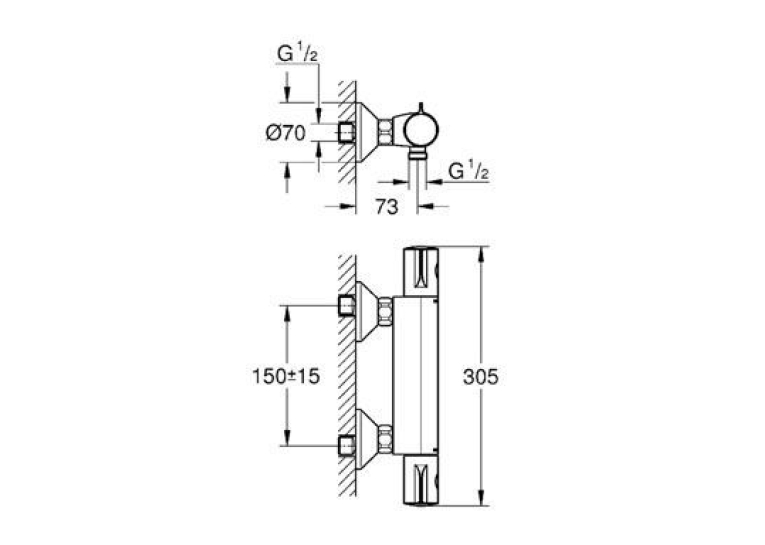 Термостат для душа Grohe Grohtherm 800  34558000