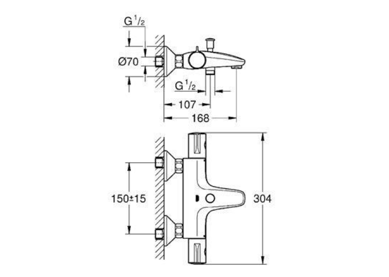 Термостат для ванни Grohe Grohtherm 800 34567000