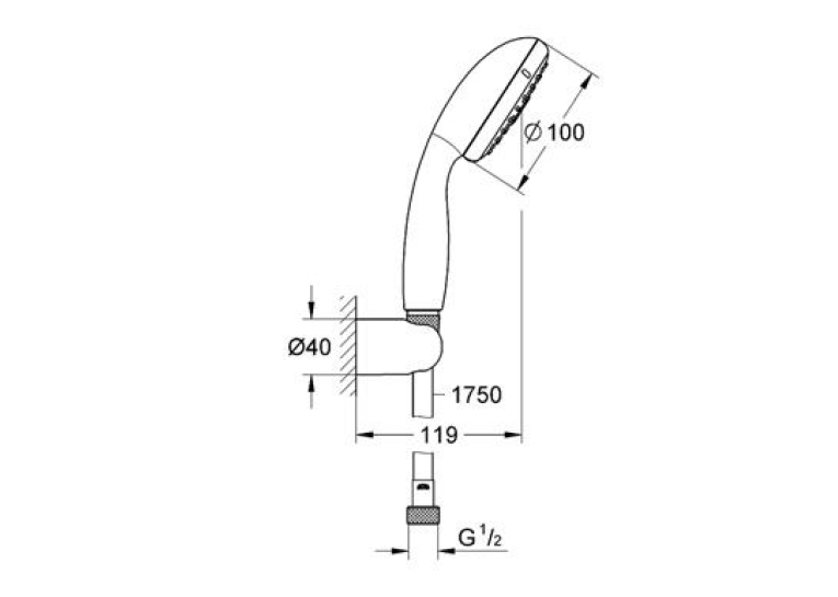 Душевой набор Grohe New Tempesta 100,  26164001