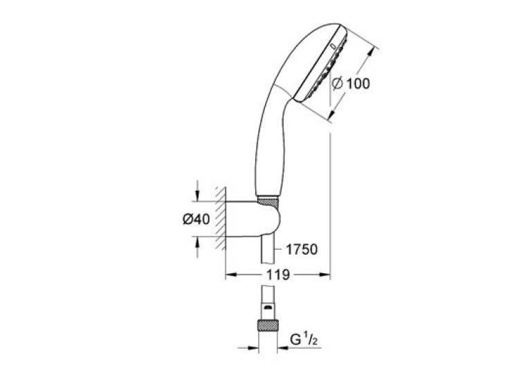 Душовий набір Grohe New Tempesta 100, 26164001