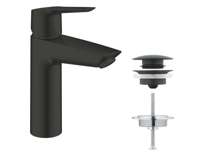 Одноважільний змішувач для раковини Grohe QuickFix Start M-Size + нажимний донний клапан 235752432