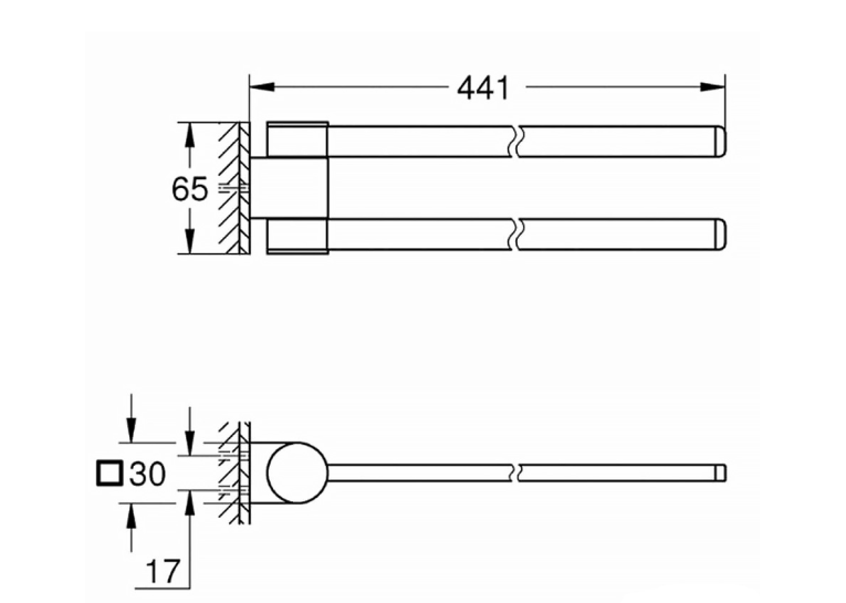Подвійний тримач для рушників Grohe Selection 41219KF0