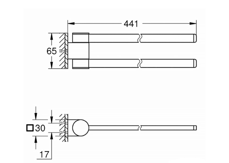 Подвійний тримач для рушників Grohe Selection 41219KF0
