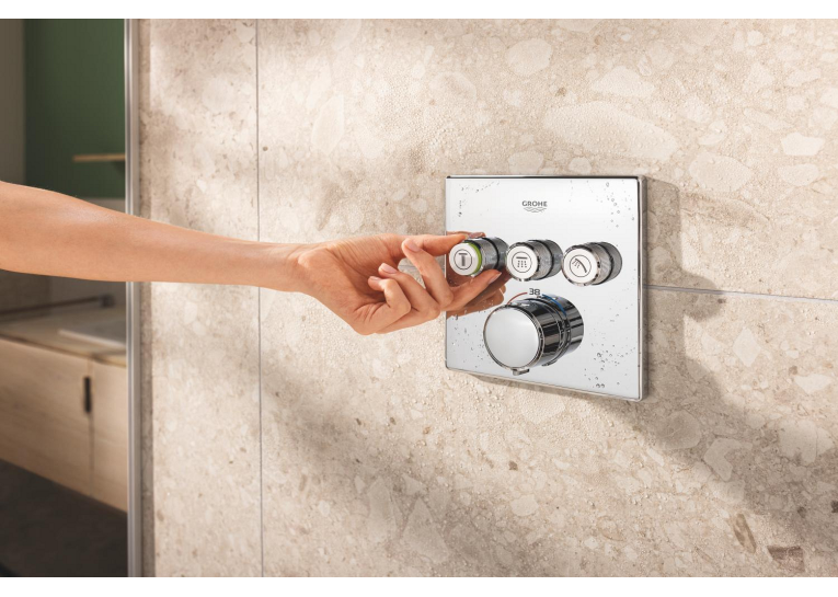 Душова система прихованого монтажу термостатична Grohe QuickFix Vitalio SmartActive 310 Cube 34875000