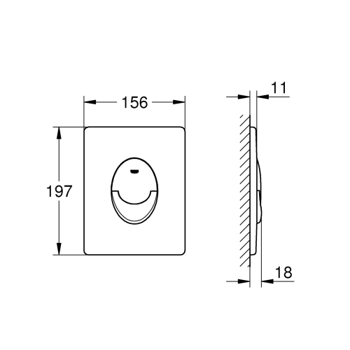 Клавиша смыва Grohe Even черная матовая 389642430