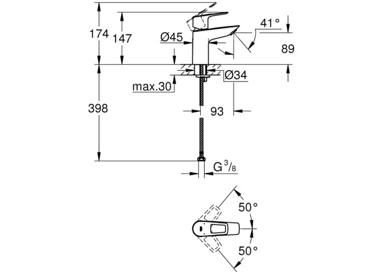 Комплект змішувачів GROHE BauLoop New UA123214S0 (23337001+23603001+27598001)