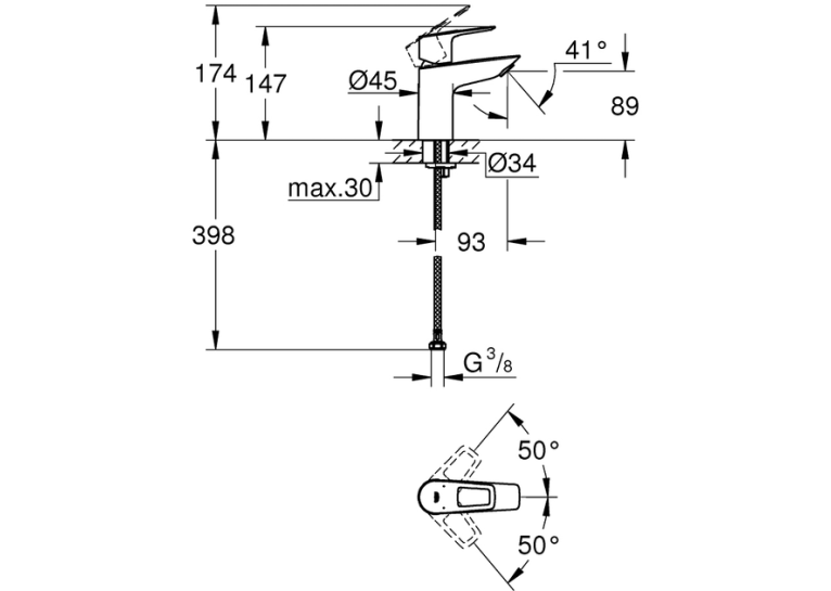 Комплект змішувачів GROHE BauLoop New UA123214S0 (23337001+23603001+27598001)