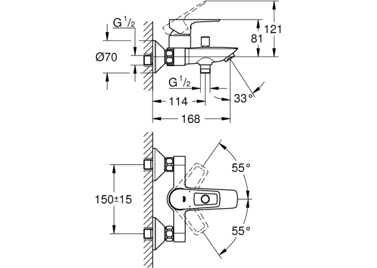 Комплект змішувачів GROHE BauLoop New UA123214S0 (23337001+23603001+27598001)