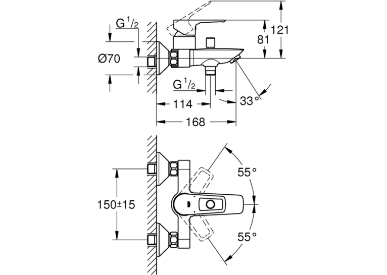 Комплект змішувачів GROHE BauLoop New UA123214S0 (23337001+23603001+27598001)