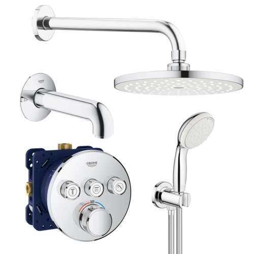 Душова система прихованого монтажу з термостатом Grohe Grohtherm SmartControl UA3461402L