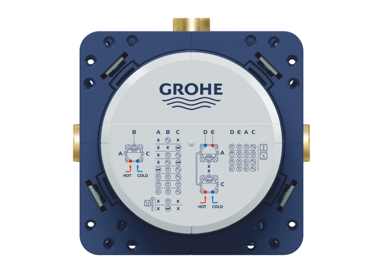 Душевая система скрытого монтажа с изливом Grohe Grohtherm SmartControl KIT34863AL0UA Графит матовый