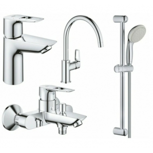 Комплект смесителей c кухонным смесителем GROHE BauLoop UA123225K0 (23337000 + 23603000 + 27598001 + 31368000)