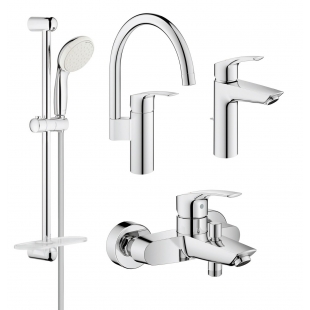 Комплект смесителей для ванны + смеситель для кухни Grohe Eurosmart New UA123248UH