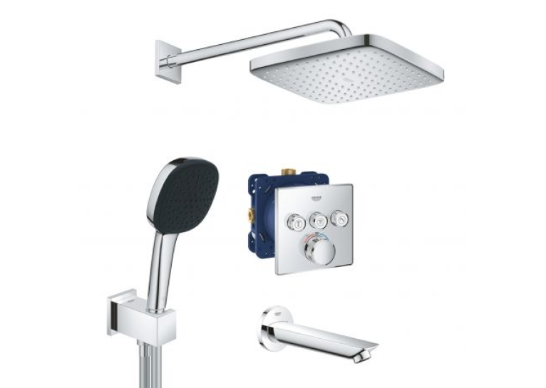 Душова система прихованого монтажу термостатична Grohe QuickFix SmartControl UA202802C3