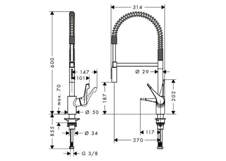 Смеситель для кухни Hansgrohe Cento XXL 14806000