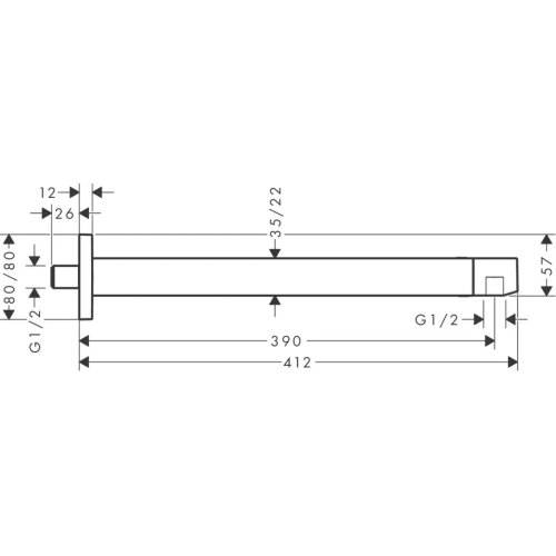 Тримач душу hansgrohe E 39 см бронза 24337140 (Пошкоджене пакування)
