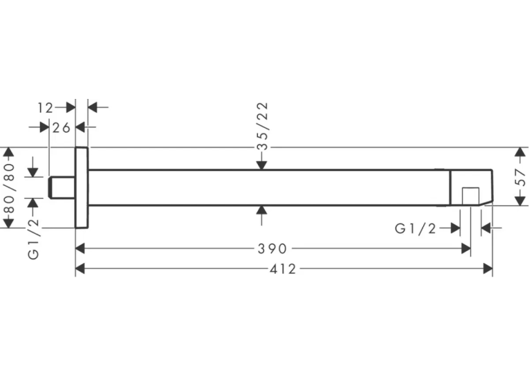 Тримач душу hansgrohe E 39 см бронза 24337140 (Пошкоджене пакування)