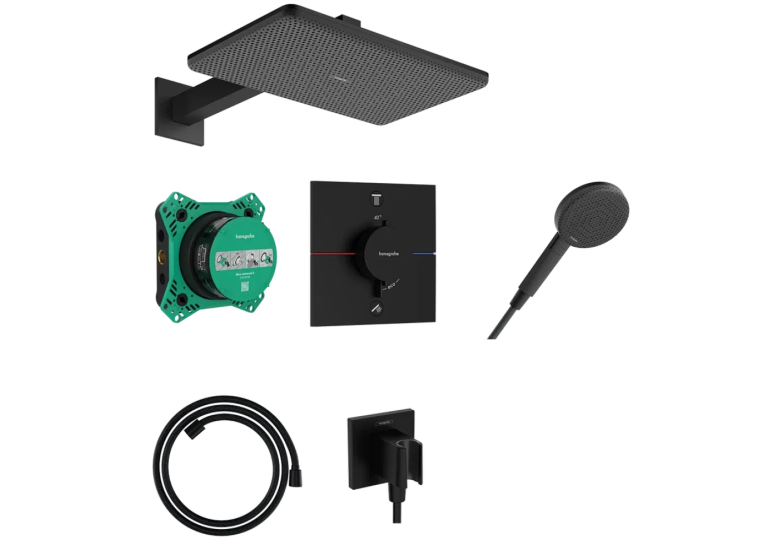 Душевая система скрытого монтажа Hansgrohe Raindance Alive Q 210/340 1jet, 24620670 Black