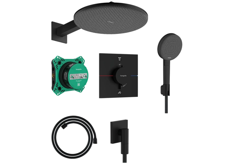  Душова система прихованого монтажу Hansgrohe Raindance Alive S 300 1jet, 24630670 Black Matt