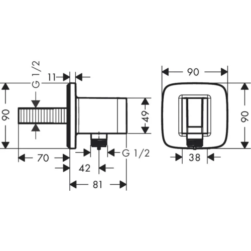 Шлангове з'єднання Hansgrohe Fixfit Q білий матовий 26887700 (Пошкоджене пакування)
