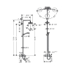 Душова система Hansgrohe Croma Select S 180 2-jet Showerpipe для ванни, хром ( 27351400 )