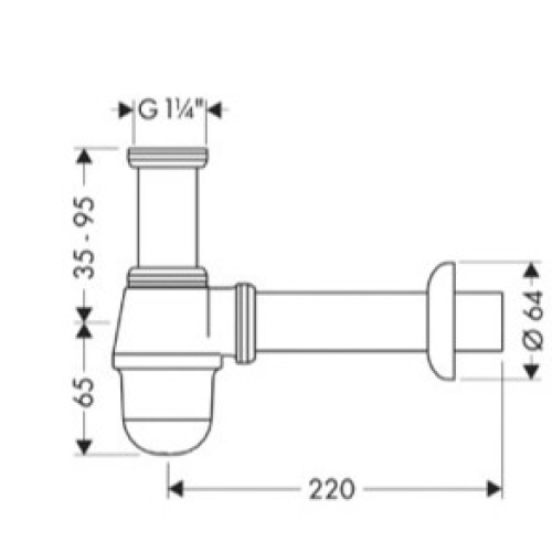 СИФОН-СТАКАН ДЛЯ БИДЕ HANSGROHE 55213000