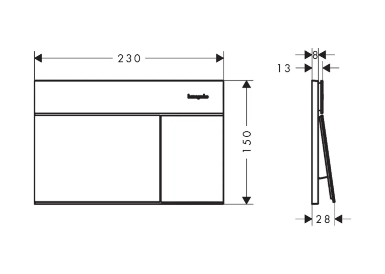 Кнопка змиву для інсталяції hansgrohe iFrame Element E 66003670, чорний