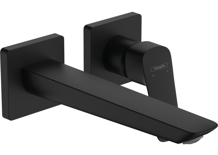 Змішувач Hansgrohe Logis Fine 205 для умивальника зі стіни прихованого монтажу, Matt Black (71256670)