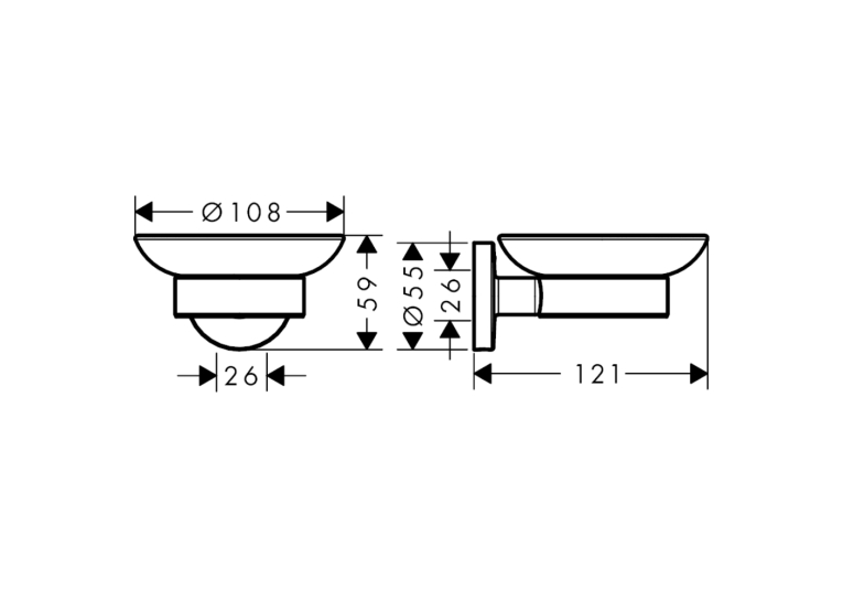 Настінна мильниця Hansgrohe Logis 41715000