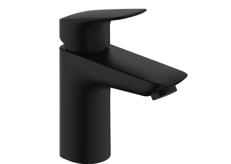 Змішувач Hansgrohe Logis 100 для умивальника з донним клапаном push-open, Matt Balck (71107670)