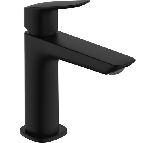Змішувач Hansgrohe Logis Fine 110 для умивальника з донним клапаном push-open, Matt Black (71252670)