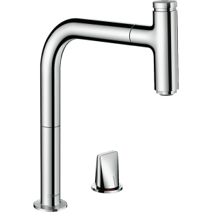 Смеситель для кухни Hansgrohe Metris Select 200 с выдвижным изливом Sbox 73804000