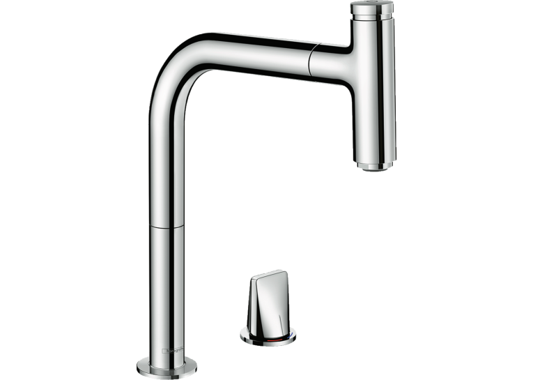 Змішувач для кухні Hansgrohe Metris Select 200 з висувним зливом Sbox 73804000