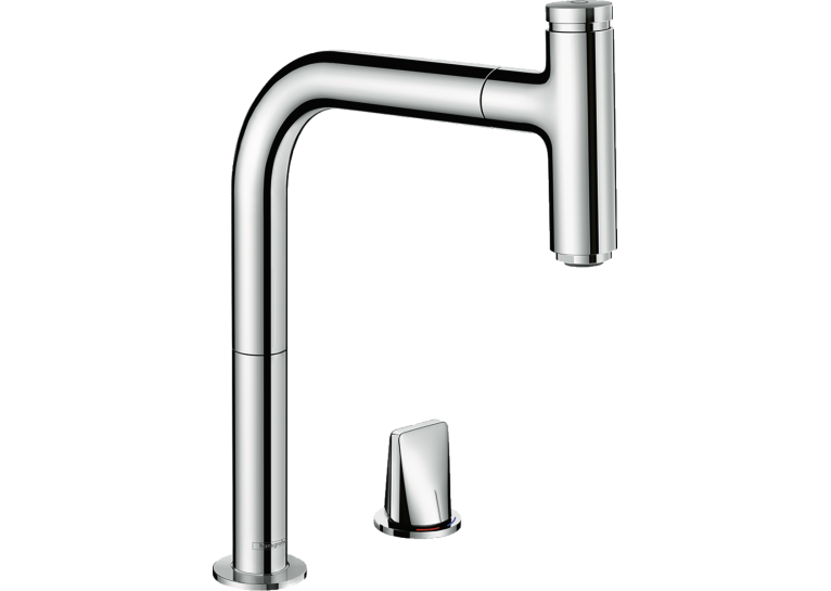 Змішувач для кухні Hansgrohe Metris Select 200 з висувним зливом Sbox 73804000