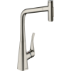 Змішувач для кухні Hansgrohe Metris Select 320 2jet з висувним зливом Sbox Stainless Steel 73816800