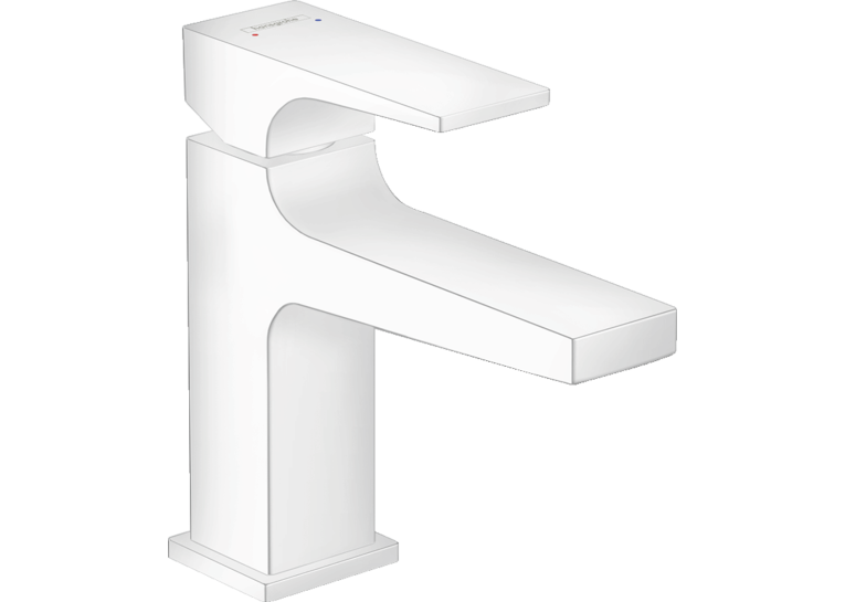 Смеситель для раковины Hansgrohe Metropol с донным клапаном Push-Open Matt White 32500700