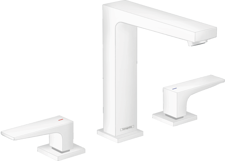 Змішувач для раковини на 3 отвори Hansgrohe Metropol Matt White 32515700